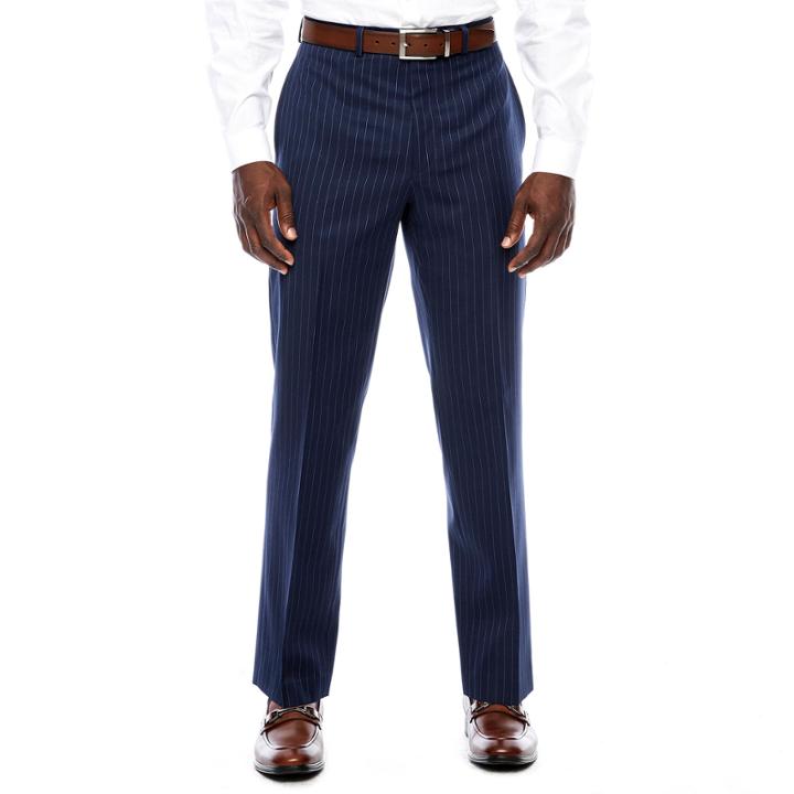 Collection By Michael Strahan Classic Fit Woven Stripe Suit Pants