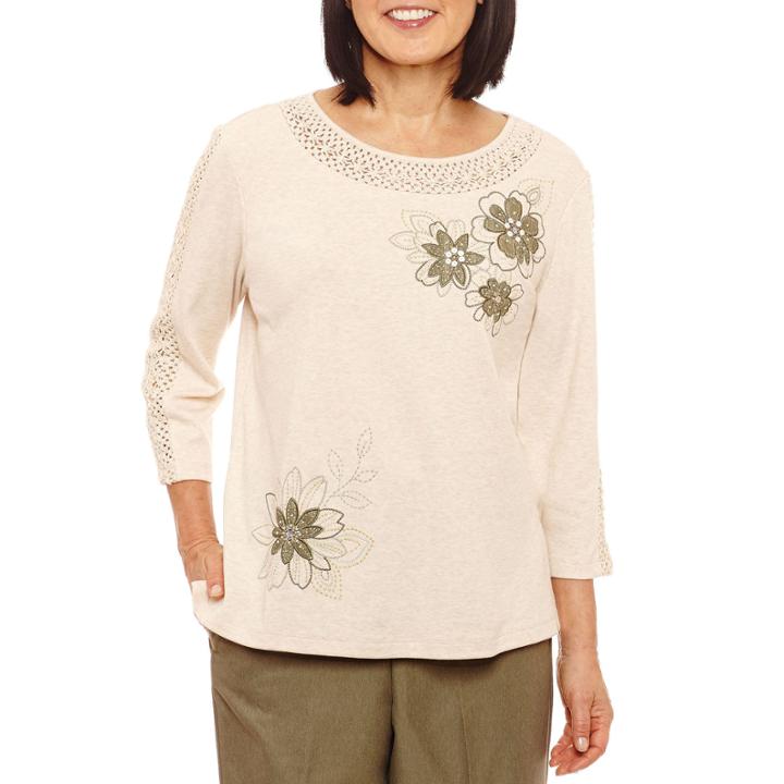 Alfred Dunner Palm Desert Crew Neck T-shirt
