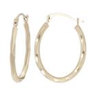 10k Gold Twist Oval Hoop Earrings