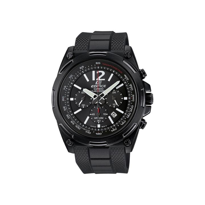 Casio Edifice Mens Black Dial Black Resin Strap Solar Watch Efr545sbpb-1b