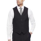 Steve Harvey Black Herringbone Suit Vest