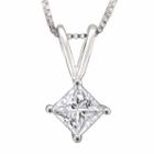 Womens 1/3 Ct. T.w. Genuine White Diamond Platinum Pendant Necklace