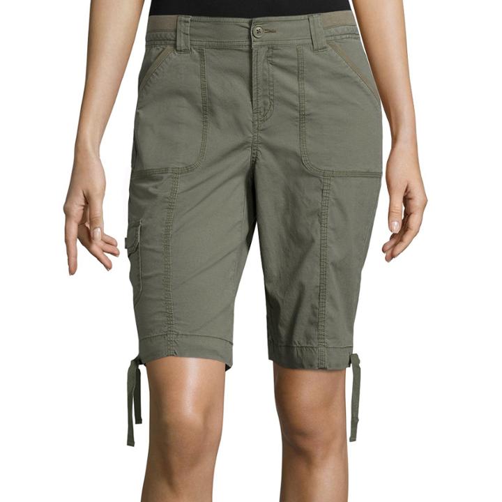 St. John's Bay Secretly Slender Cargo Bermuda Shorts