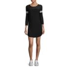 Almost Famous 3/4 Sleeve Sweatshirt Dress-juniors