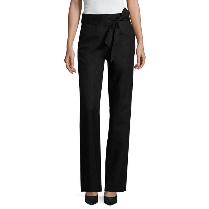 Liz Claiborne Belted Wide Leg Pant - Tall Inseam 34.5
