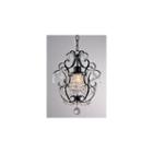 Warehouse Of Tiffany Ava 1-light Black 11-inch Crystal Chandelier
