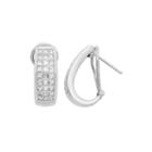 14k White Gold 1 Ct. T.w. Diamond Igl Certified Hoop Earrings