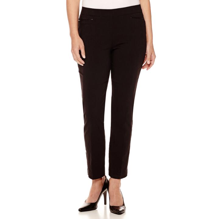 Liz Claiborne Braided-trim Pants - Petite