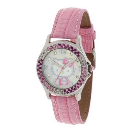 Hello Kitty Pink Crystal-accent Watch
