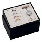 Bulova Womens Interchangeable Bezel Stainless Steel Bracelet Watch Set 98x107