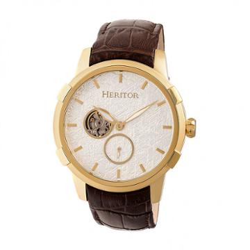 Heritor Unisex Brown Strap Watch-herhr7204