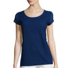 Liz Claiborne Cap-sleeve Henley Tee - Tall