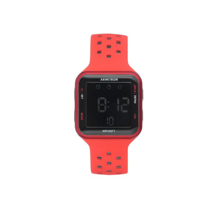 Armitron Prosport Unisex Red Strap Watch-40/8417red