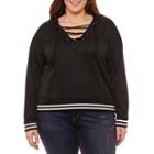 Project Runway Lace Up Sweatshirt-plus