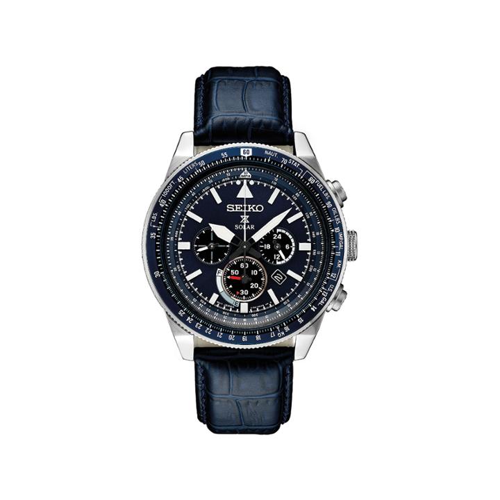 Seiko Prospex Chronograph Mens Blue Strap Watch-ssc631