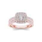 3/4 Ct. T.w. Diamond 10k Rose Gold Engagement Ring