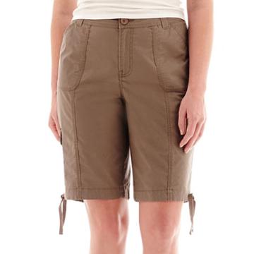 St. John's Bay Cargo Bermuda Shorts - Plus