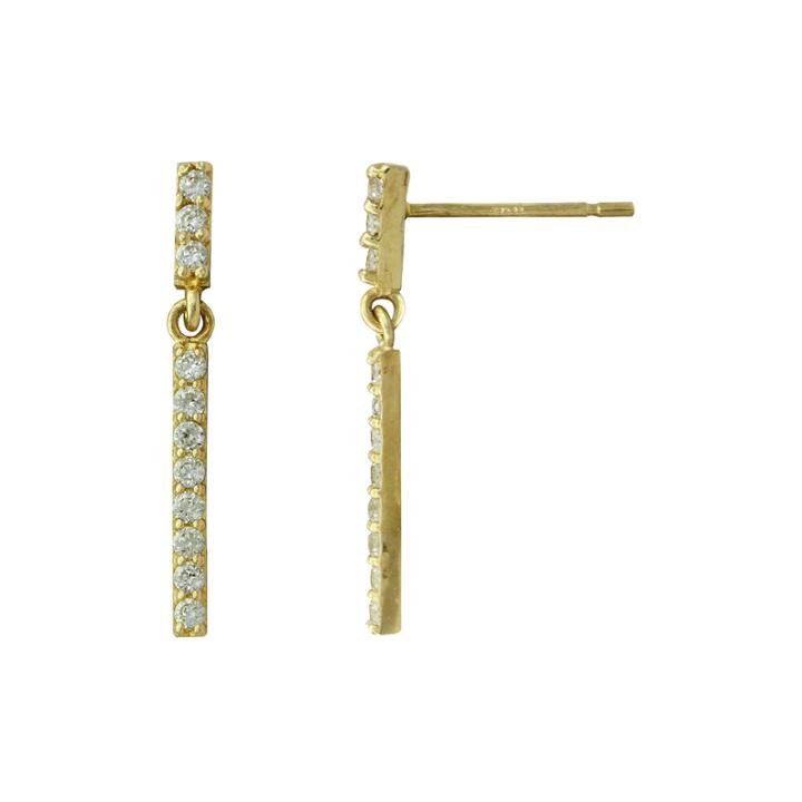 Petite Lux&trade; Cubic Zirconia Dangle Bar Drop Earrings