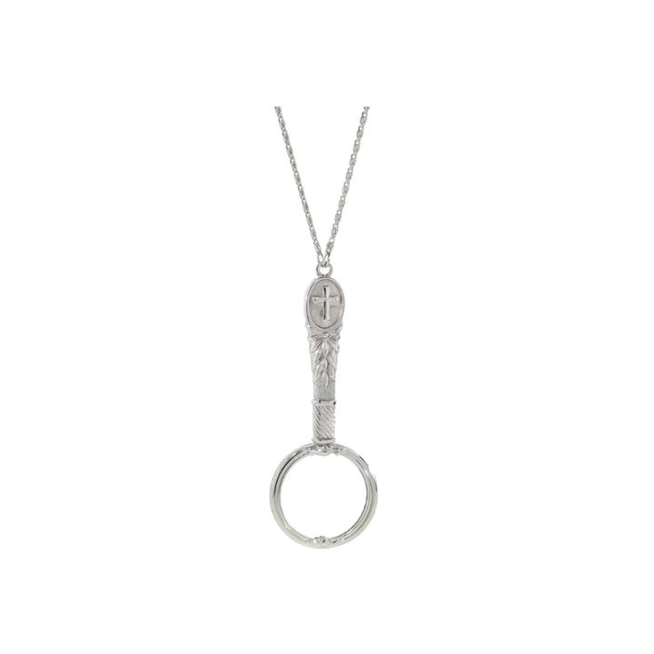 1928 Religious Jewelry Clear Round Pendant