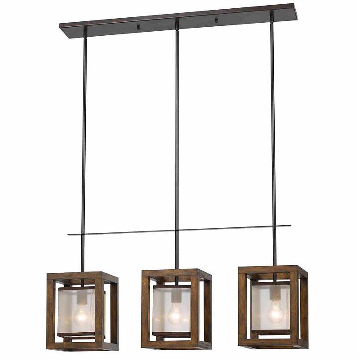 Wooten Heights 49 Inch Three Light Island Pendantin Dark Bronze