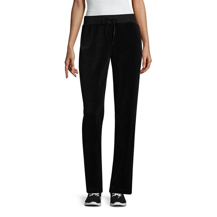 St. John's Bay Active Velour Pull-on Pants (straight Leg)