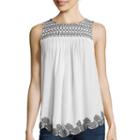 A.n.a Embroidered-hem Tank Top