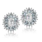 Genuine Blue Blue Topaz 16mm Stud Earrings