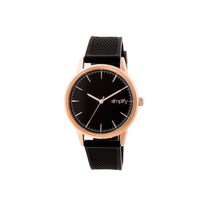 Simplify Mens Black Strap Watch-sim5204