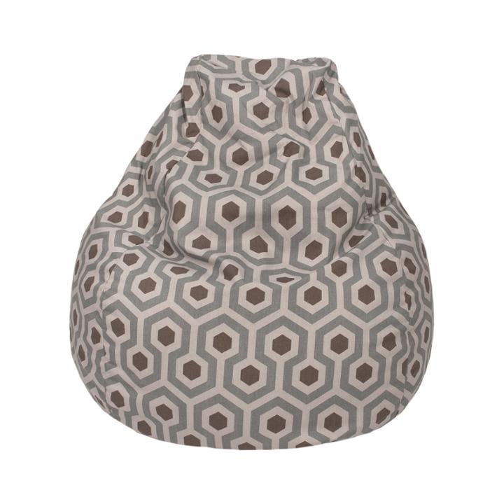 Natural Print Teardrop Beanbag