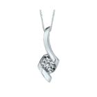 Sirena 3/8 Ct. Diamond Solitaire 14k White Gold Pendant Necklace