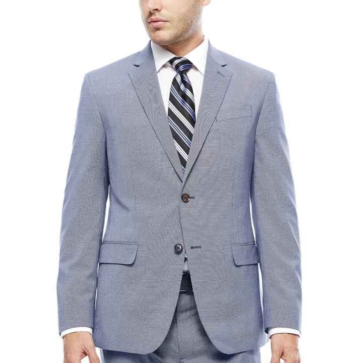 Jf J. Ferrar Blue Pattern Jacket - Slim Fit