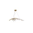 Aiyana 7-light Chandelier In Gold Leaf With Clearglass Flowers