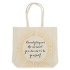 Beauty Begins Canvas Tote