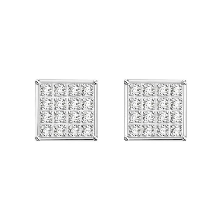 1/10 Ct. T.w. White Diamond Sterling Silver 5.9mm Stud Earrings