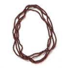 Womens Brown Pearl Strand Necklace