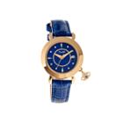 Bertha Womens Iris Mother-of-pearl Blue Leather-band Watch With Datebthbr5305
