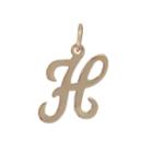 Personalized 14k Yellow Gold Initial H Pendant Necklace