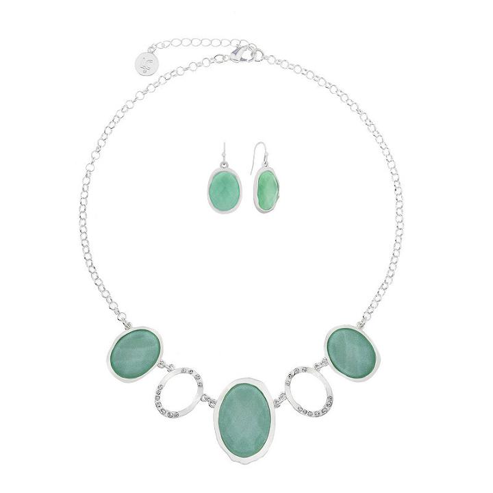 Liz Claiborne Womens 2-pack Green Jewelry Set