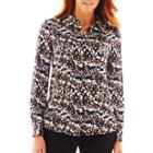 Liz Claiborne Long-sleeve Print Blouse