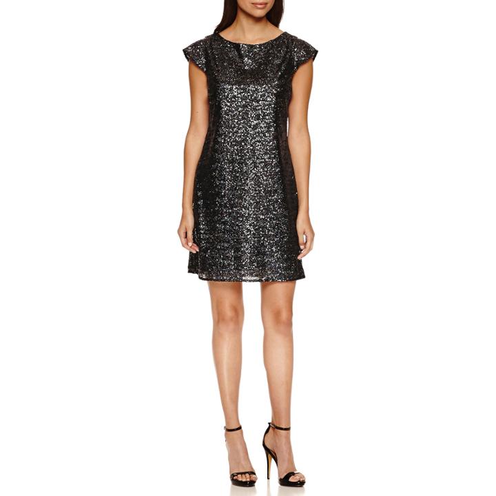 A.n.a Short Sleeve Shift Dress-talls