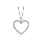 Limited Quantities 1/2 Ct. T.w. Diamond 14k White Gold Heart Pendant Necklace