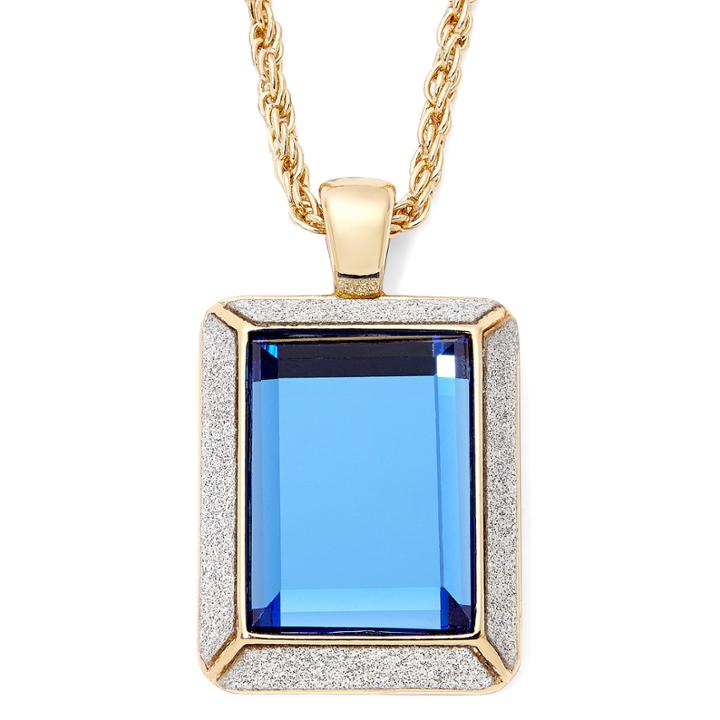 Monet Blue Gold-tone Pendant