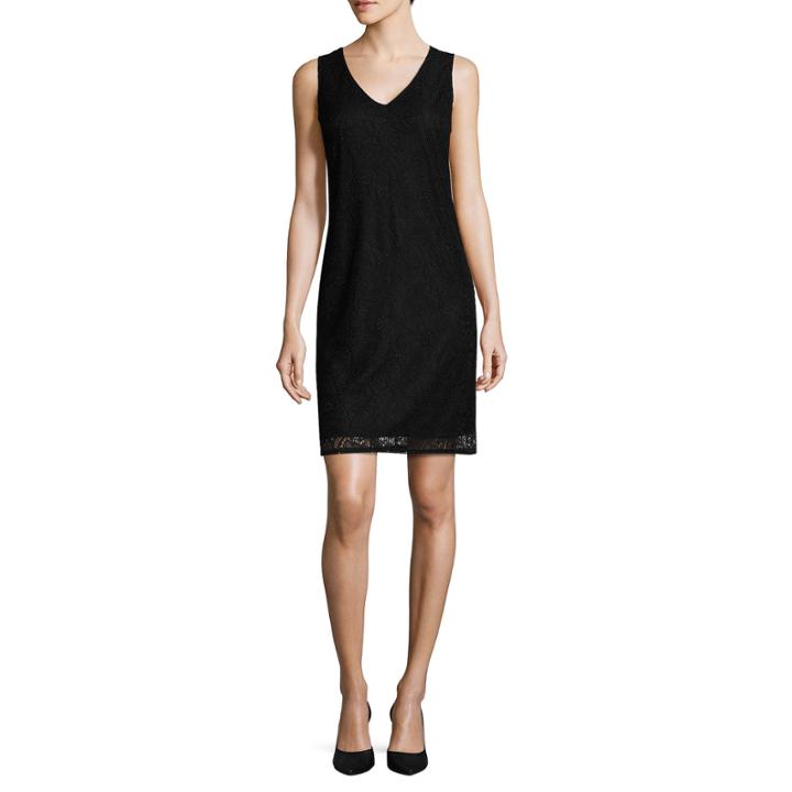 Liz Claiborne Sleeveless V Neck Lace Dress