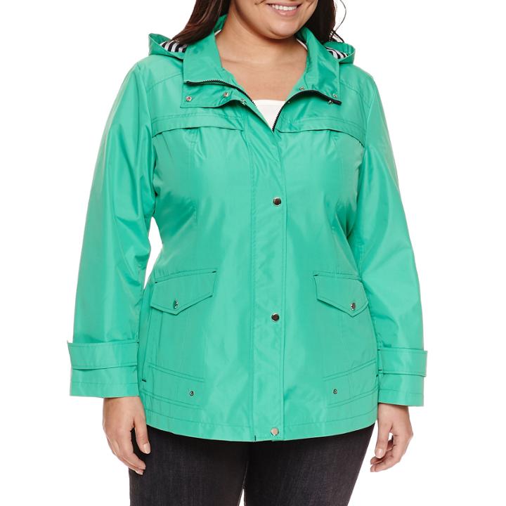 Details Hooded Anorak Raincoat - Plus