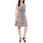 Maggy London Intl Sleeveless Pattern Fit & Flare Dress