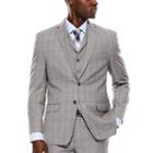 Collection By Michael Strahan Light-gray Plaid Suit Jacket - Classic Fit