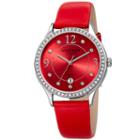 Akribos Xxiv Womens Red Strap Watch-a-1011rd