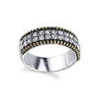 Sterling Silver Crystal Band Ring