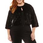 Robbie Bee 3/4 Sleeve Round Neck Shrug-plus