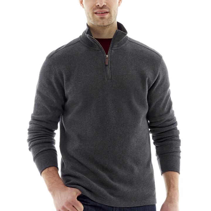 St. John's Bay Quarter-zip Double-knit Pullover